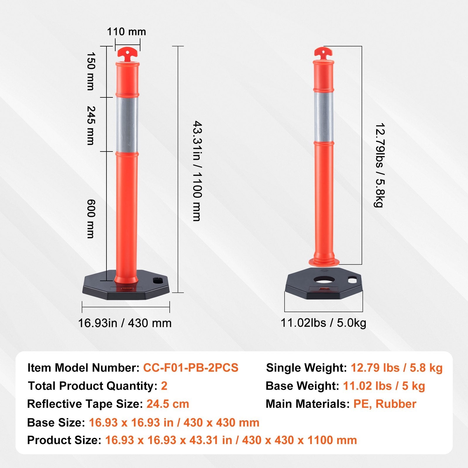 2-pack Trafikstolpar